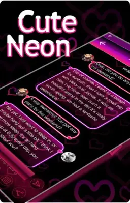 Cute Neon Emoji Keyboard Theme android App screenshot 2